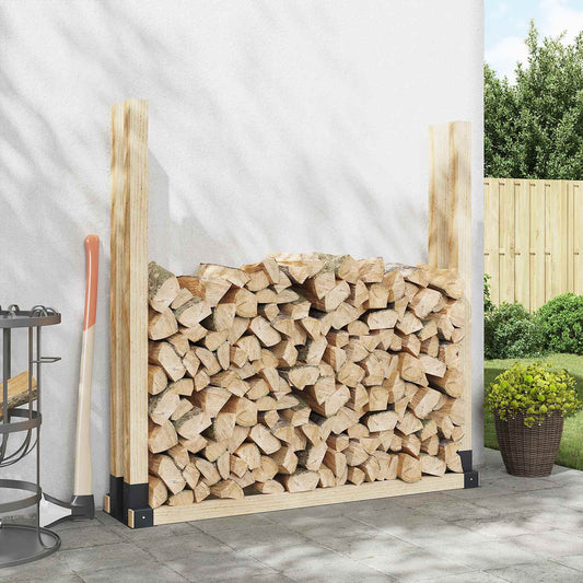Steel Firewood Stack Aids Anthracite 2pc | HomeAndLiving