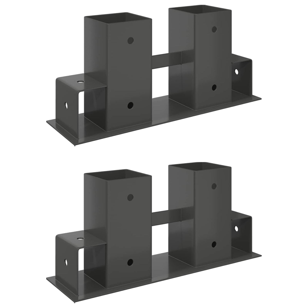 Steel Firewood Stack Aids Anthracite 2pc | HomeAndLiving - 2