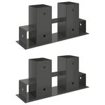 Steel Firewood Stack Aids Anthracite 2pc | HomeAndLiving