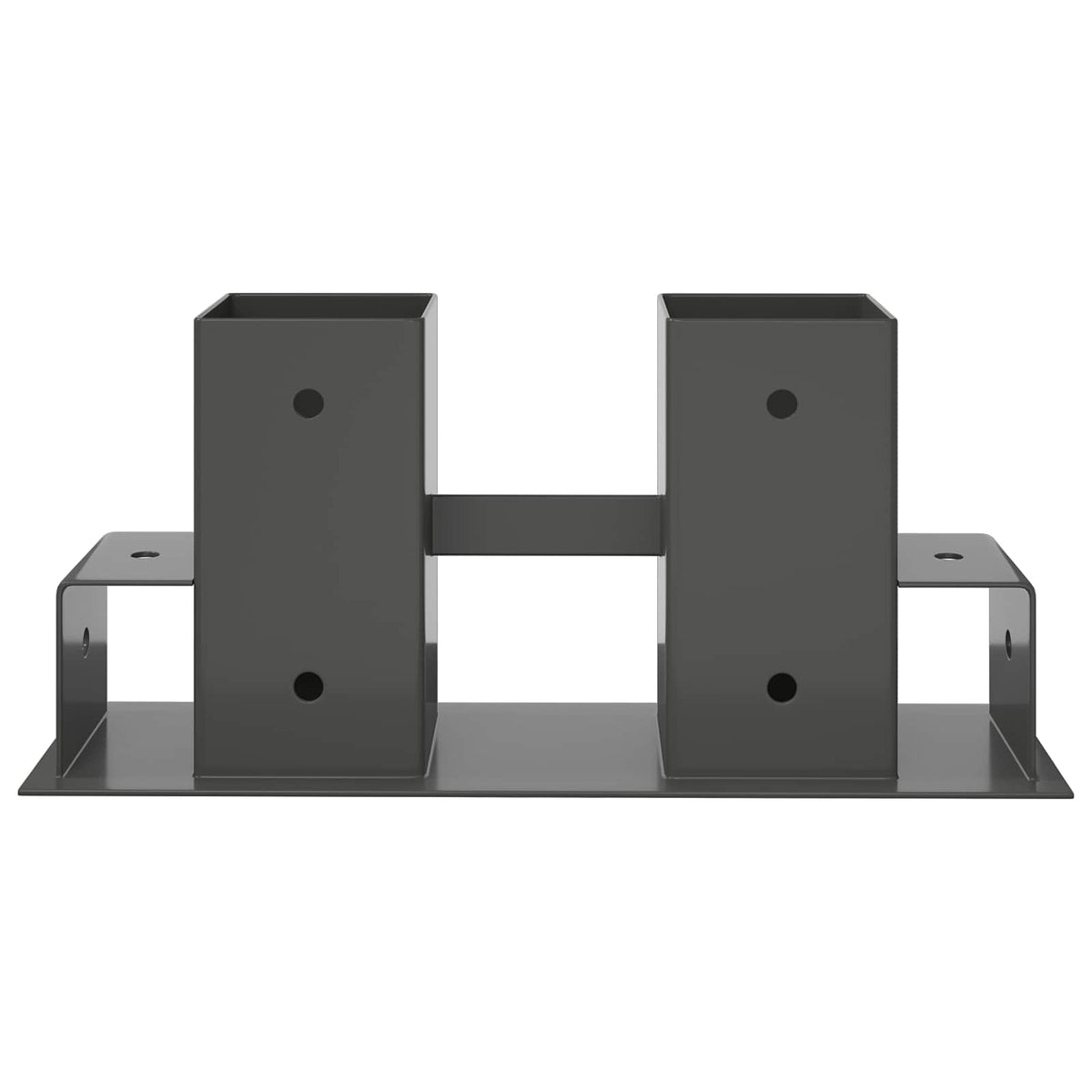 Steel Firewood Stack Aids Anthracite 2pc | HomeAndLiving - 4