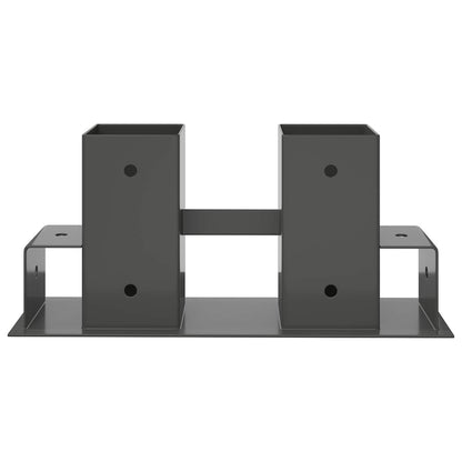 Steel Firewood Stack Aids Anthracite 2pc | HomeAndLiving - 4