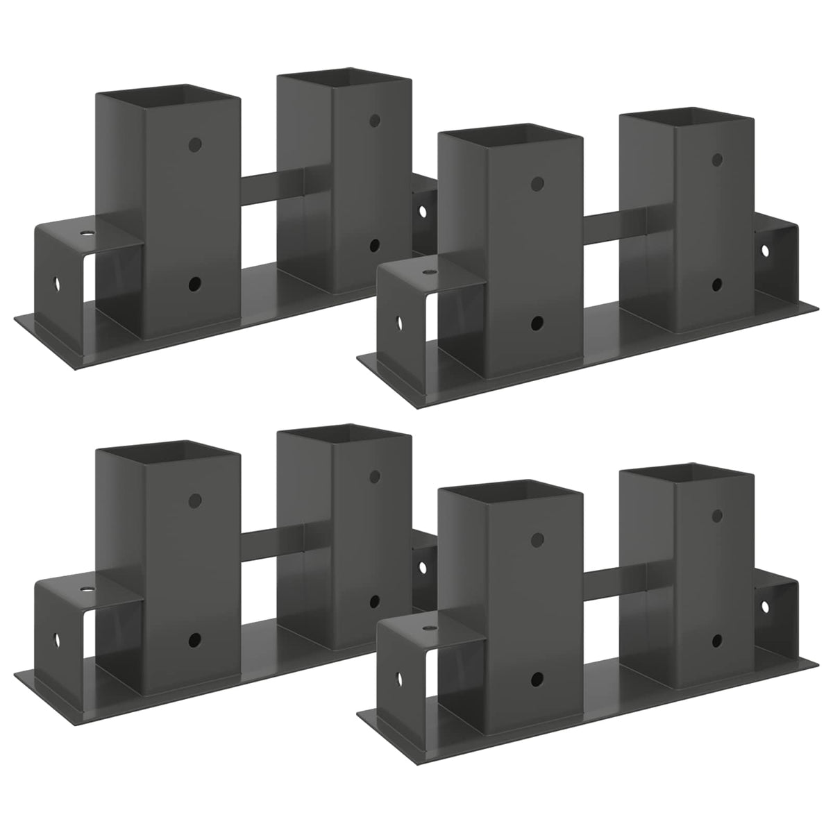 Steel Firewood Stack Aids 4pc Anthracite | HomeAndLiving - 2