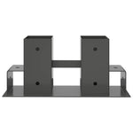Steel Firewood Stack Aids 4pc Anthracite | HomeAndLiving