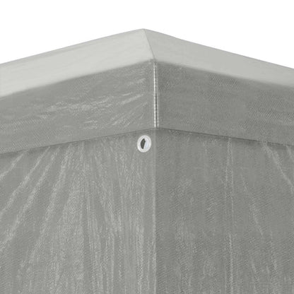 Party Tent 9x3m Light Grey PE Steel | HomeAndLiving - 4