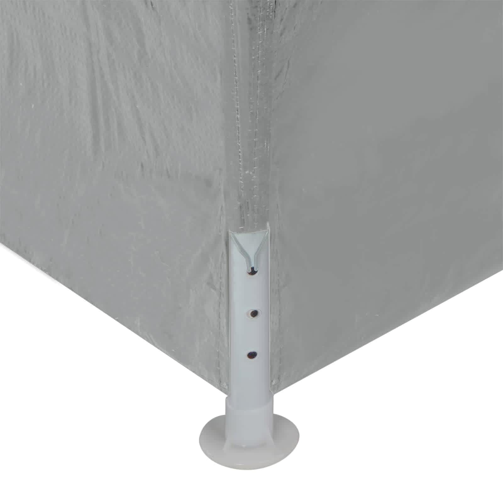 Party Tent 9x3m Light Grey PE Steel | HomeAndLiving - 6