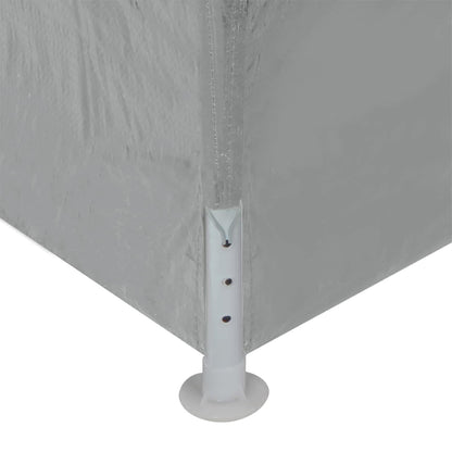 Party Tent 9x3m Light Grey PE Steel | HomeAndLiving - 6
