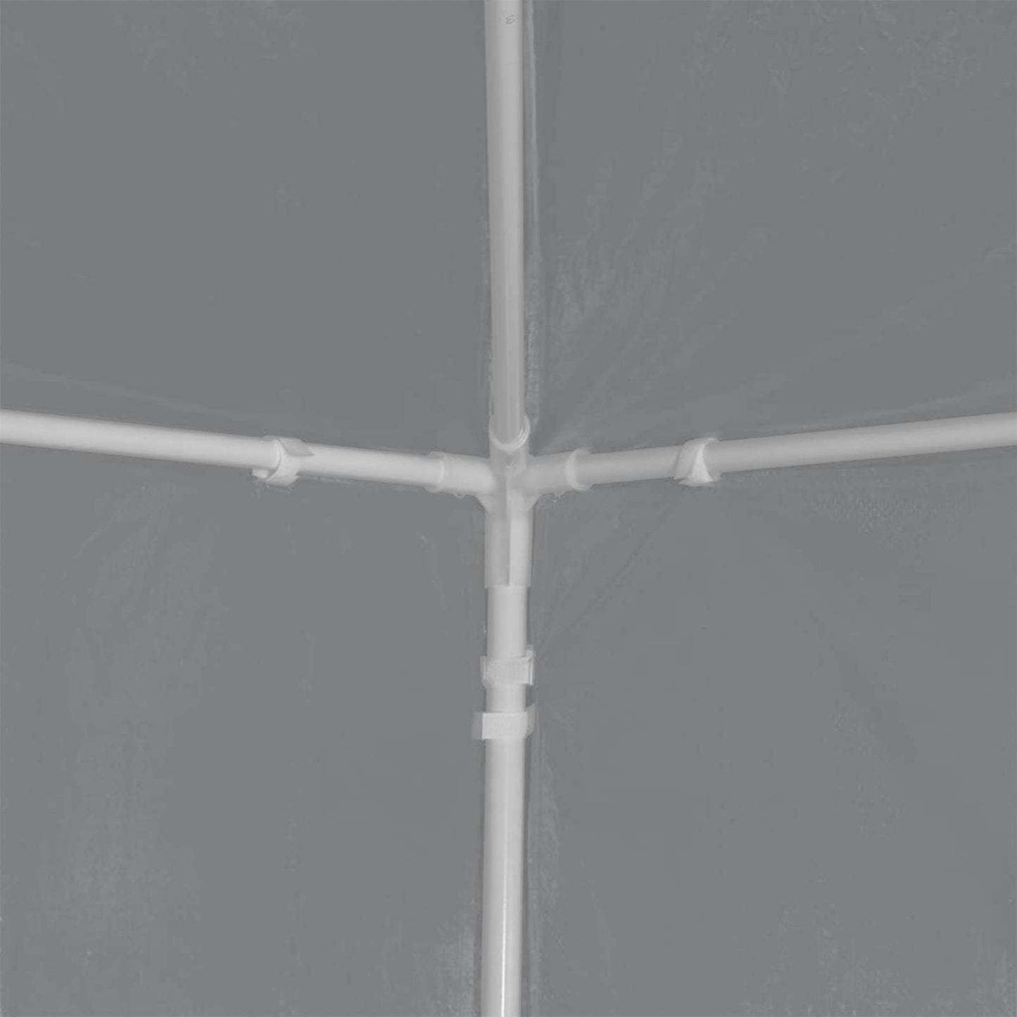 Party Tent 9x3m Light Grey PE Steel | HomeAndLiving - 7