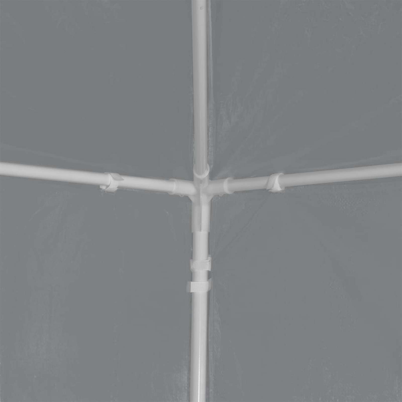 Party Tent 9x3m Light Grey PE Steel | HomeAndLiving - 7