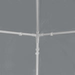 Party Tent 9x3m Light Grey PE Steel | HomeAndLiving