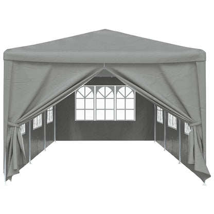 Party Tent 9x3m Light Grey PE Steel | HomeAndLiving - 2