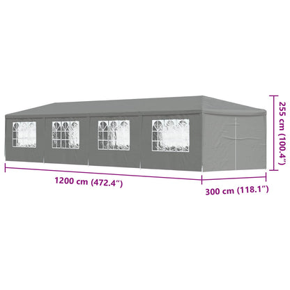 Party Tent 12x3m PE Steel Canopy | HomeAndLiving