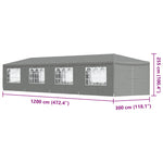 Party Tent 12x3m PE Steel Canopy | HomeAndLiving