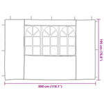 Party Tent Sidewalls 300x195cm Light Grey 2pc | HomeAndLivin