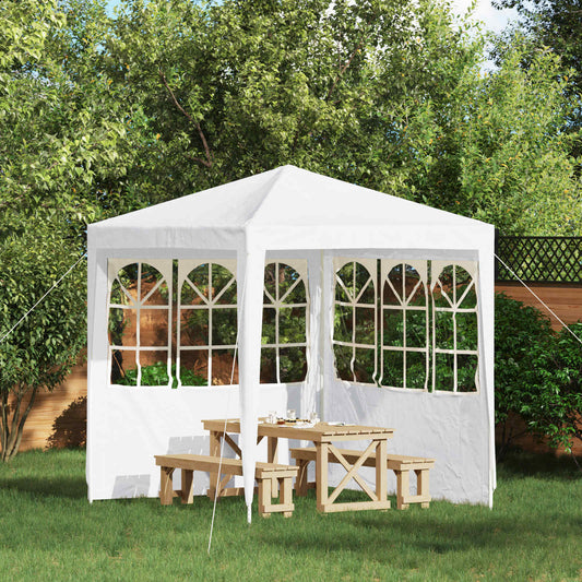 Party Tent Sidewalls 200x195cm White PE | HomeAndLiving