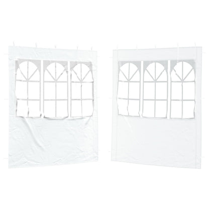 Party Tent Sidewalls 200x195cm White PE | HomeAndLiving