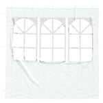 Party Tent Sidewalls 200x195cm White PE | HomeAndLiving