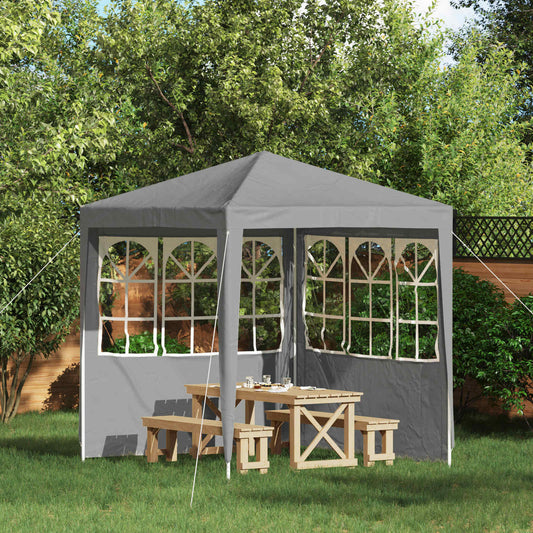 Party Tent Sidewalls 200x195cm Light Grey PE | HomeAndLiving