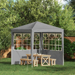 Party Tent Sidewalls 200x195cm Light Grey PE | HomeAndLiving