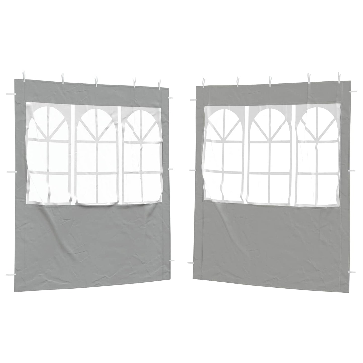 Party Tent Sidewalls 200x195cm Light Grey PE | HomeAndLiving
