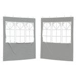Party Tent Sidewalls 200x195cm Light Grey PE | HomeAndLiving