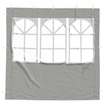 Party Tent Sidewalls 200x195cm Light Grey PE | HomeAndLiving