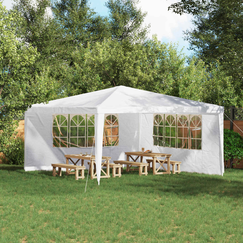 Party Tent Sidewalls 400x195cm White PE | HomeAndLiving