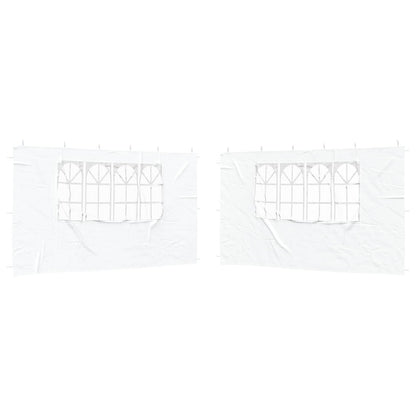 Party Tent Sidewalls 400x195cm White PE | HomeAndLiving
