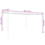 Louvred Gazebo 4x4m Steel Frame Green | HomeAndLiving