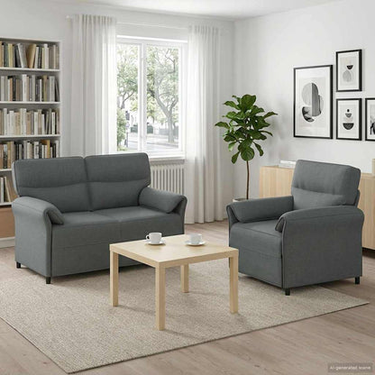 Grey Fabric Sofa Set 138x83x95cm