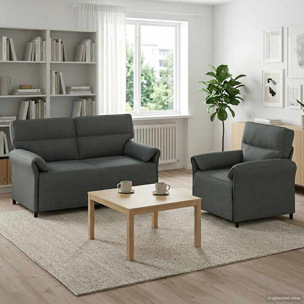 Grey Fabric Sofa Set 158x83x95cm