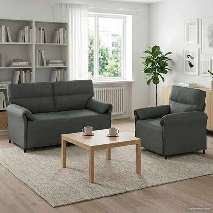 Grey Fabric Sofa Set 158x83x95cm