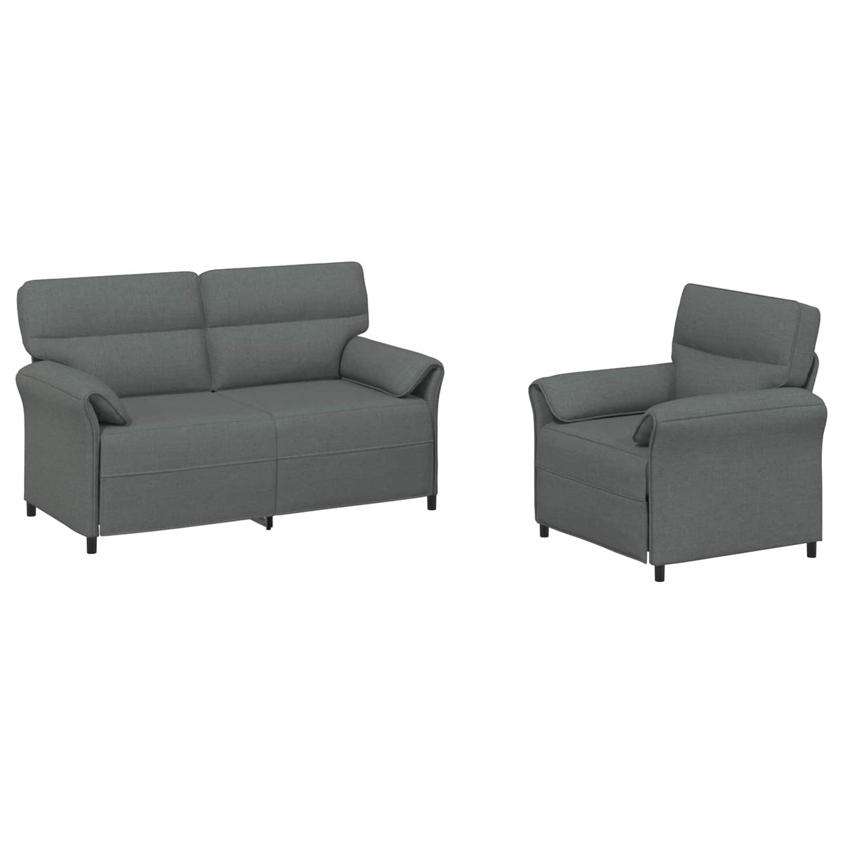 Grey Fabric Sofa Set 158x83x95cm