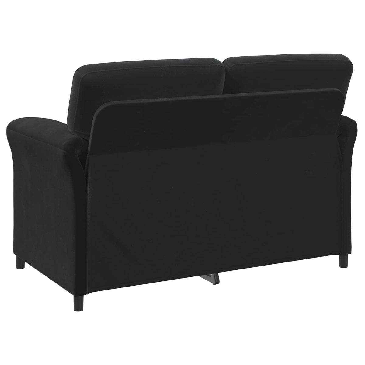 Black Velvet Sofa Set 2pc 138x83x95cm