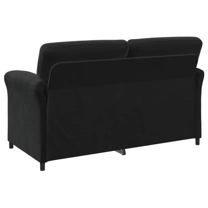 Black Velvet Sofa Set 158x83x95cm