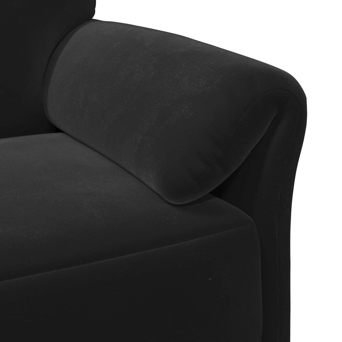 Black Velvet Sofa Set 198x83x95cm