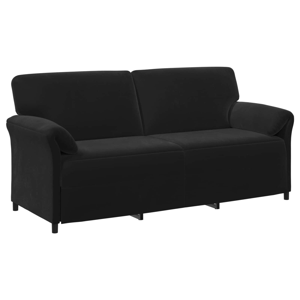 Black Velvet Sofa Set 198x83x95cm
