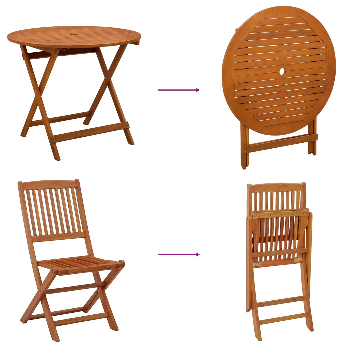 5 Piece Eucalyptus Outdoor Furniture Set | HomeAndLiving