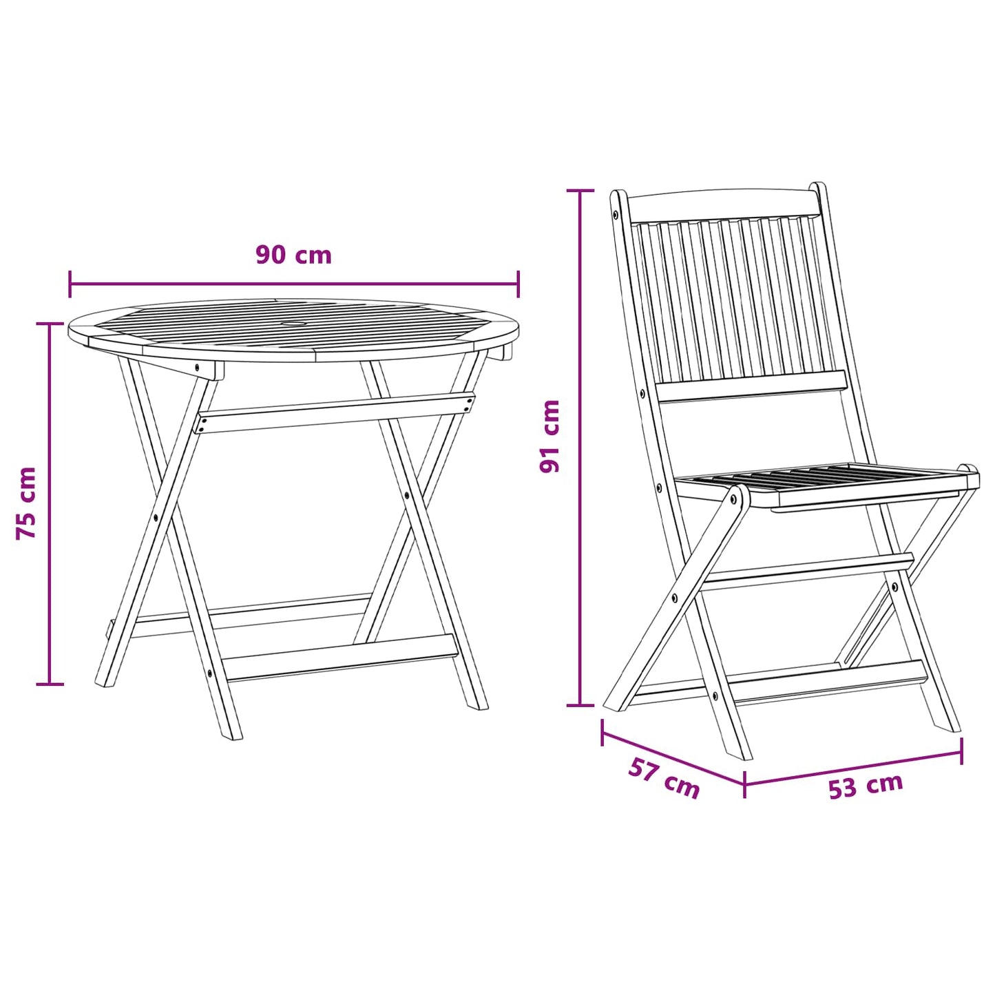 5 Piece Eucalyptus Outdoor Furniture Set | HomeAndLiving