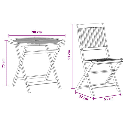 5 Piece Eucalyptus Outdoor Furniture Set | HomeAndLiving