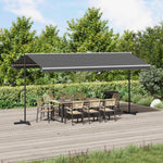 Free Standing Awning 5x3m Grey Polyester | HomeAndLiving