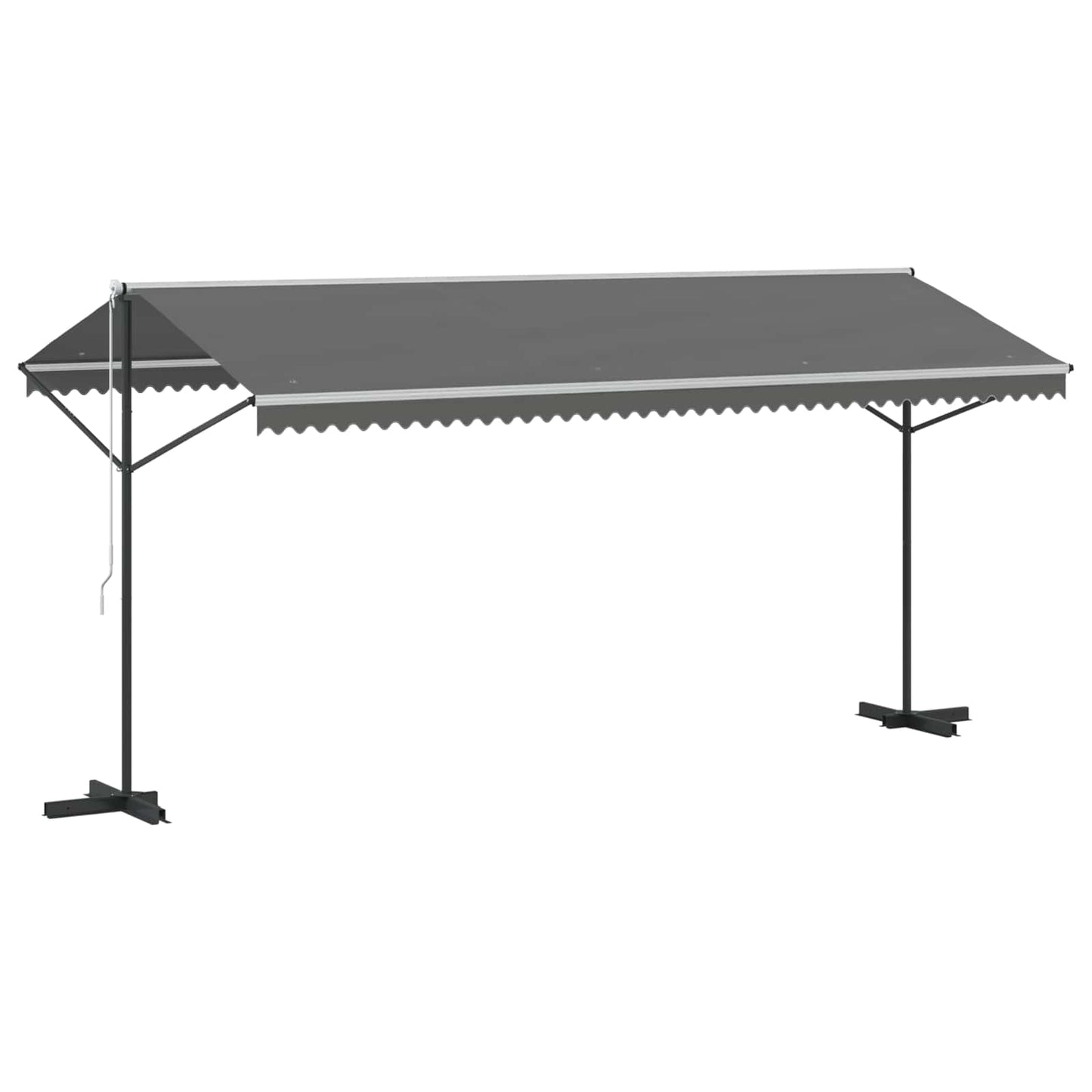 Free Standing Awning 5x3m Grey Polyester | HomeAndLiving