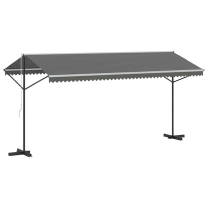 Free Standing Awning 5x3m Grey Polyester | HomeAndLiving
