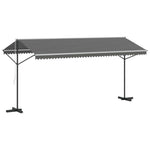Free Standing Awning 5x3m Grey Polyester | HomeAndLiving