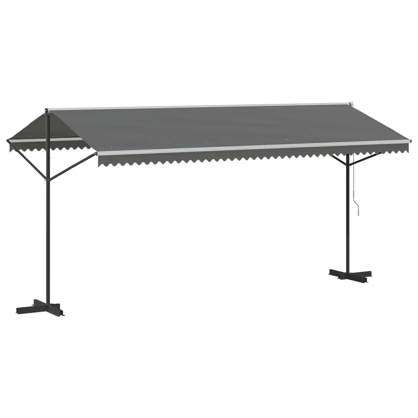 Free Standing Awning 5x3m Grey Polyester | HomeAndLiving