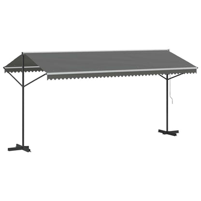 Free Standing Awning 5x3m Grey Polyester | HomeAndLiving