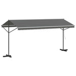 Free Standing Awning 5x3m Grey Polyester | HomeAndLiving