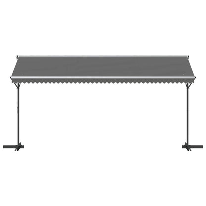 Free Standing Awning 5x3m Grey Polyester | HomeAndLiving