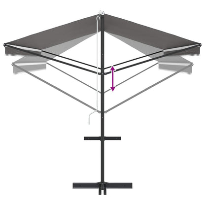 Free Standing Awning 5x3m Grey Polyester | HomeAndLiving