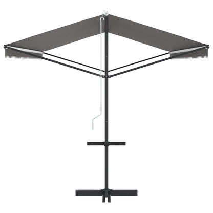 Free Standing Awning 5x3m Grey Polyester | HomeAndLiving