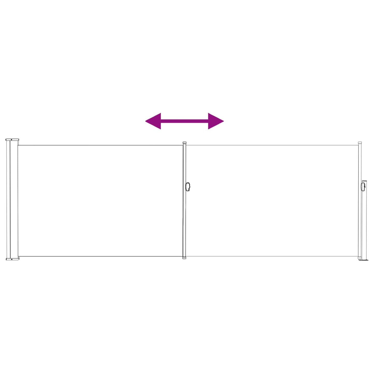 Retractable Side Awning Anthracite 300x100cm | HomeAndLiving